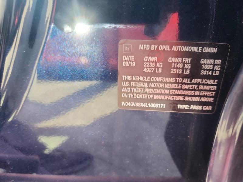 Aukcja sprzedaży 2020 Buick Regal Tourx, vin: W04GV8SX4L1005171, numer aukcji: 53913236
