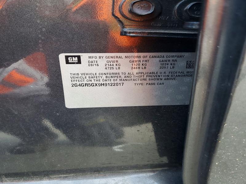 Aukcja sprzedaży 2017 Buick Regal, vin: 2G4GR5GX9H9122017, numer aukcji: 53594736