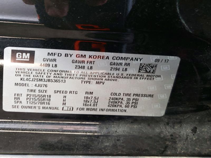 Aukcja sprzedaży 2018 Buick Encore, vin: KL4CJ2SM3JB536513, numer aukcji: 51874066