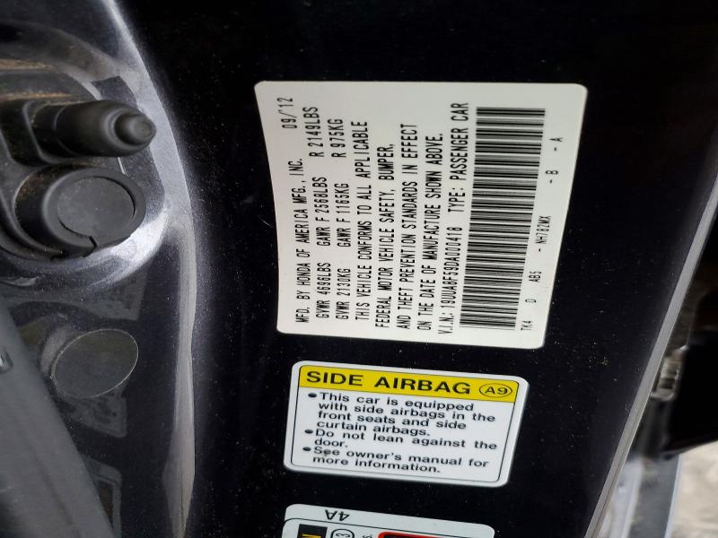 Aukcja sprzedaży 2013 Acura Tl, vin: 19UUA8F59DA000418, numer aukcji: 52710676