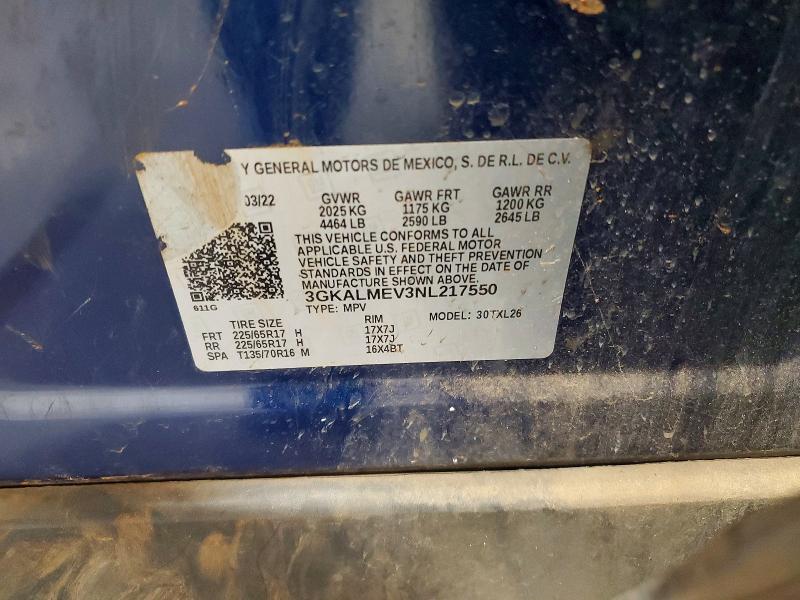 Продаж на аукціоні авто 2022 Gmc Terrain, vin: 3GKALMEV3NL217550, номер лоту: 55136966