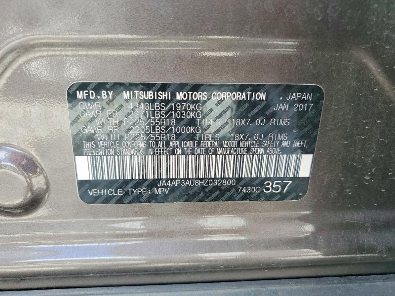 Продаж на аукціоні авто 2017 Mitsubishi Outlander Sport, vin: JA4AP3AU8HZ032800, номер лоту: 52352056
