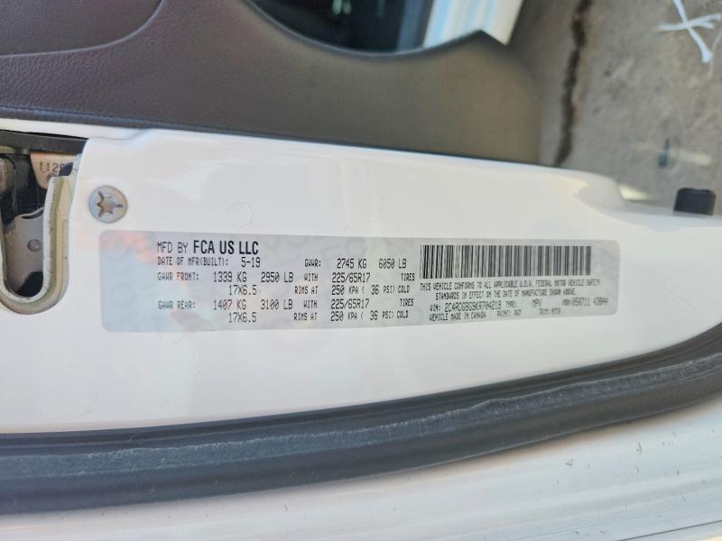 Продаж на аукціоні авто 2019 Dodge Grand Caravan, vin: 2C4RDGBG9KR704219, номер лоту: 54452976