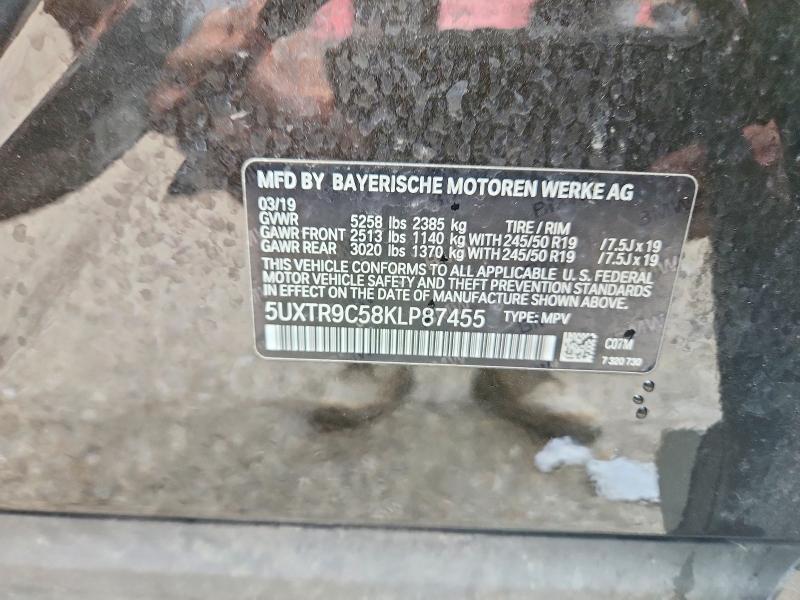 Продаж на аукціоні авто 2019 Bmw X3, vin: 5UXTR9C58KLP87455, номер лоту: 54616346