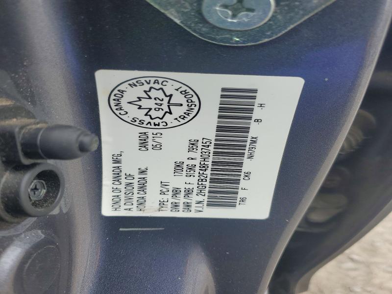 Продажа на аукционе авто 2015 Honda Civic, vin: 2HGFB2F48FH037457, номер лота: 52194046