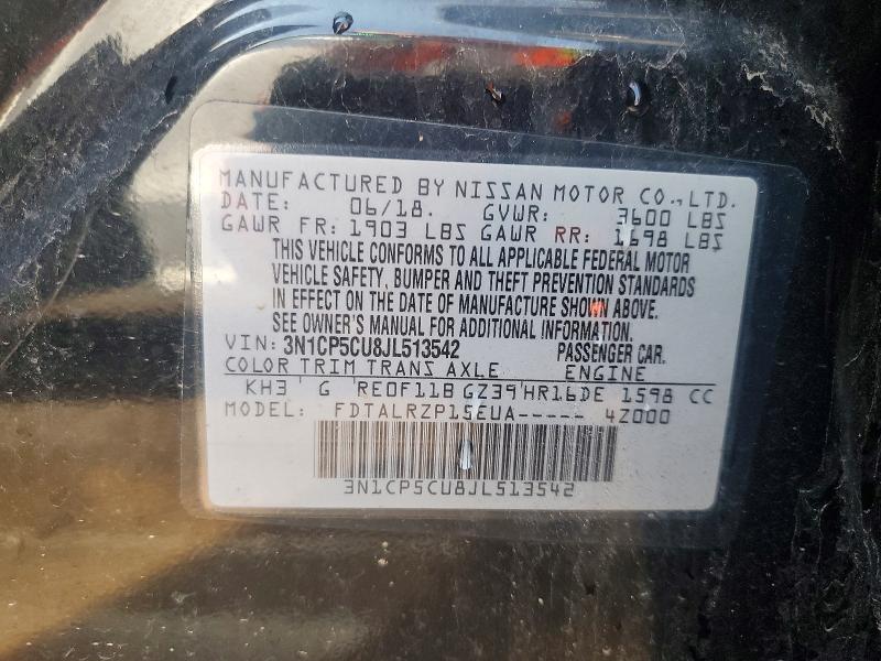 Продажа на аукционе авто 2018 Nissan Kicks, vin: 3N1CP5CU8JL513542, номер лота: 53200006
