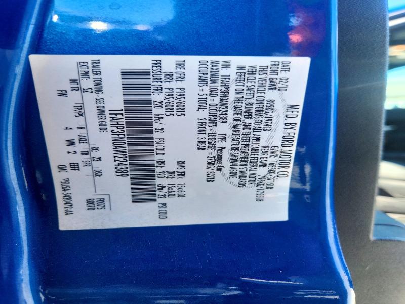 53758196 :رقم المزاد ، 1FAHP3FN0AW224389 vin ، 2010 Ford Focus مزاد بيع
