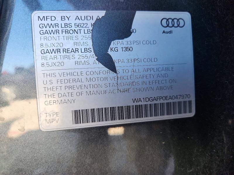Продаж на аукціоні авто 2014 Audi Q5, vin: WA1DGAFP0EA047970, номер лоту: 51810756