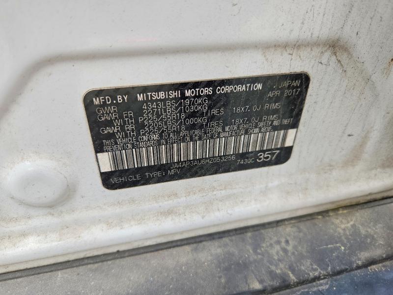 53105686 :رقم المزاد ، JA4AP3AU6HZ053256 vin ، 2017 Mitsubishi Outlander Sport مزاد بيع