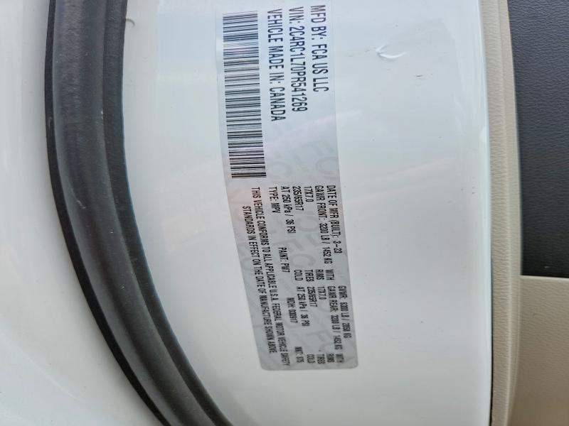 2023 Chrysler Pacifica მანქანა იყიდება აუქციონზე, vin: 2C4RC1L70PR541269, აუქციონის ნომერი: 55502136