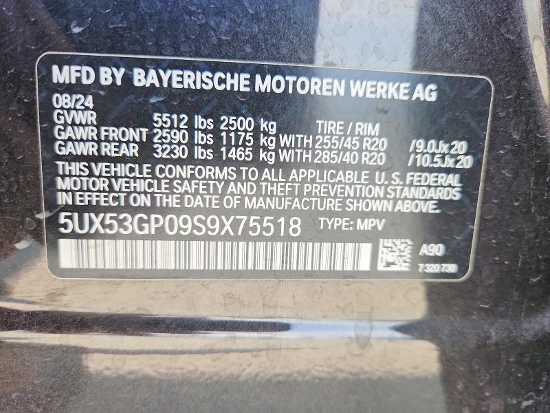 Продажа на аукционе авто 2025 Bmw X3, vin: 5UX53GP09S9X75518, номер лота: 54245476