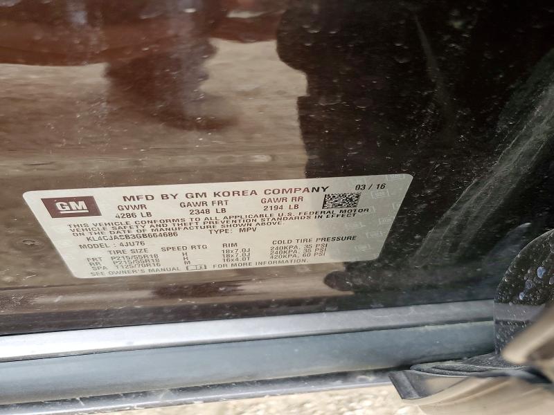 Продаж на аукціоні авто 2016 Buick Encore, vin: KL4CJASB3GB664686, номер лоту: 52390346