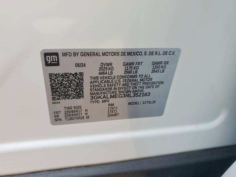52775916 :رقم المزاد ، 3GKALMEG3RL352163 vin ، 2024 Gmc Terrain مزاد بيع