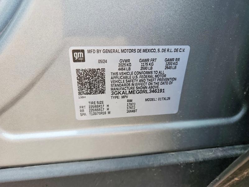 Продаж на аукціоні авто 2024 Gmc Terrain, vin: 3GKALMEG0RL346191, номер лоту: 54208686