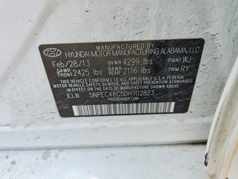 52345556 :رقم المزاد ، 5NPEC4AC5DH702823 vin ، 2013 Hyundai Sonata مزاد بيع