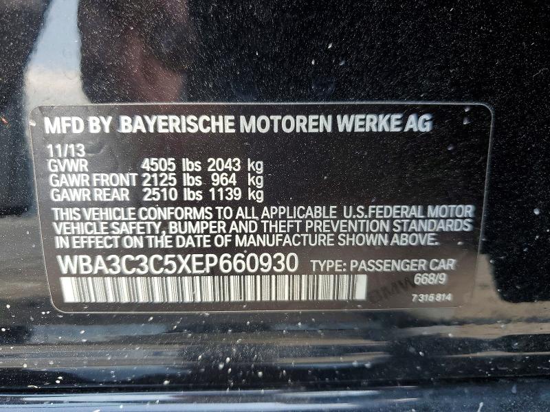 2014 Bmw 320 მანქანა იყიდება აუქციონზე, vin: WBA3C3C5XEP660930, აუქციონის ნომერი: 52964936