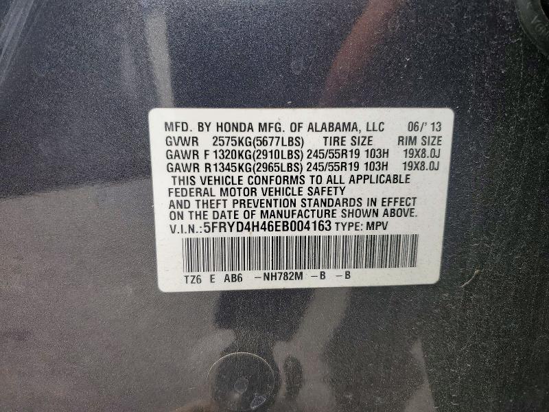 52751356 :رقم المزاد ، 5FRYD4H46EB004163 vin ، 2014 Acura Mdx مزاد بيع