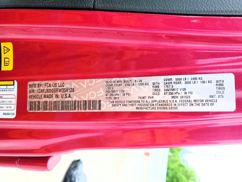 Продажа на аукционе авто 2024 Jeep Wrangler, vin: 1C4PJXDG6RW354126, номер лота: 54196516