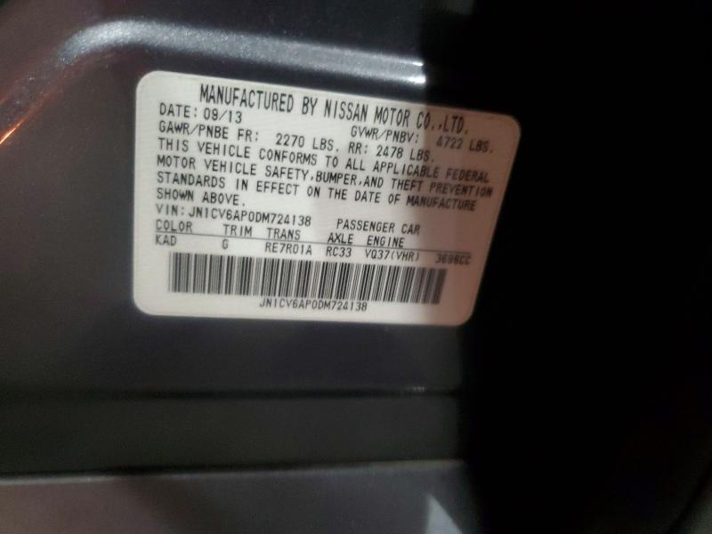 Aukcja sprzedaży 2013 Infiniti G37 Sedan, vin: JN1CV6AP0DM724138, numer aukcji: 53380156