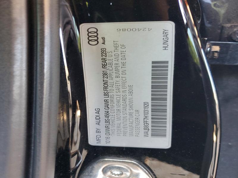 Aukcja sprzedaży 2017 Audi A3, vin: WAUB8GFF7H1031920, numer aukcji: 53920936
