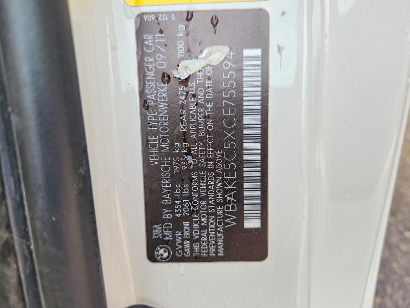 Продажа на аукционе авто 2012 Bmw 328, vin: WBAKE5C5XCE755594, номер лота: 55182726