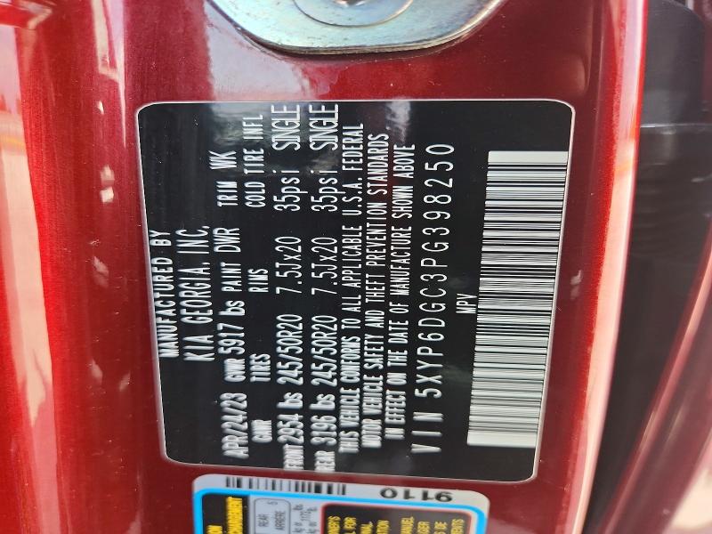 Aukcja sprzedaży 2023 Kia Telluride, vin: 5XYP6DGC3PG398250, numer aukcji: 53254566
