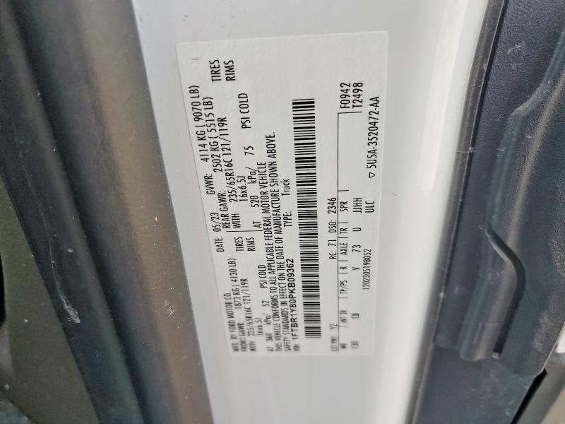 Продаж на аукціоні авто 2023 Ford Transit, vin: 1FTBR1Y80PKB09362, номер лоту: 53224976