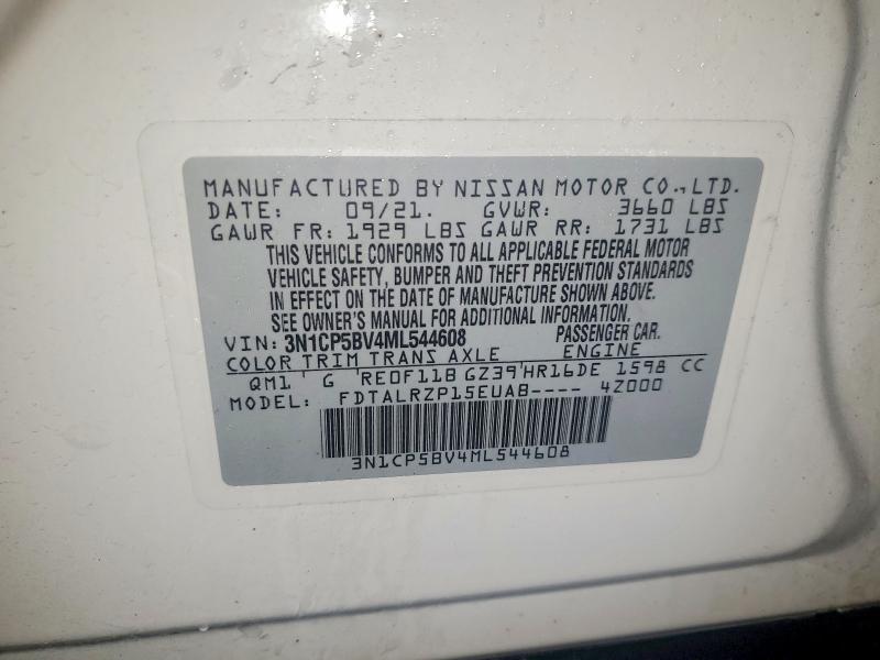 Продажа на аукционе авто 2021 Nissan Kicks, vin: 3N1CP5BV4ML544608, номер лота: 55137966