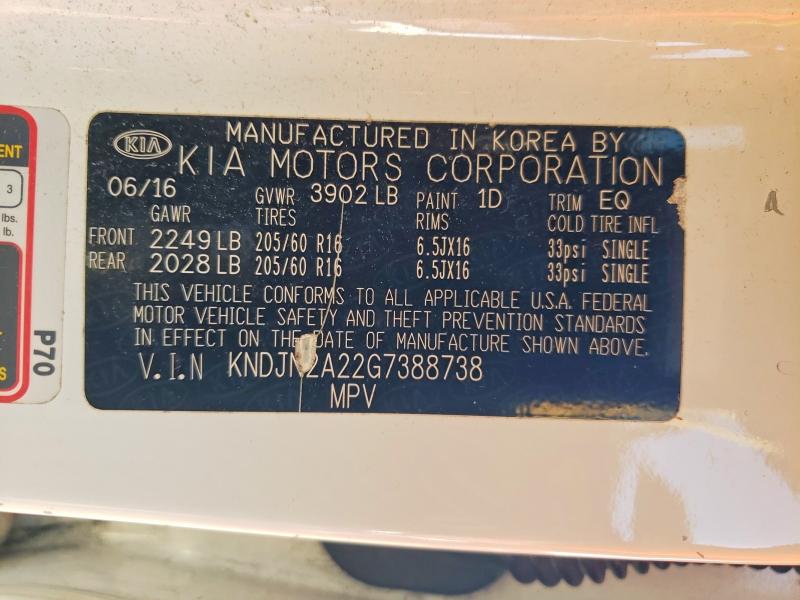 Продажа на аукционе авто 2016 Kia Soul, vin: KNDJN2A22G7388738, номер лота: 55142036