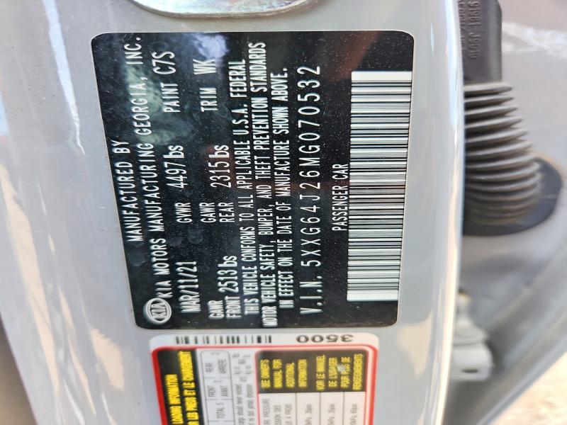 2021 Kia K5 მანქანა იყიდება აუქციონზე, vin: 5XXG64J26MG070532, აუქციონის ნომერი: 54021156