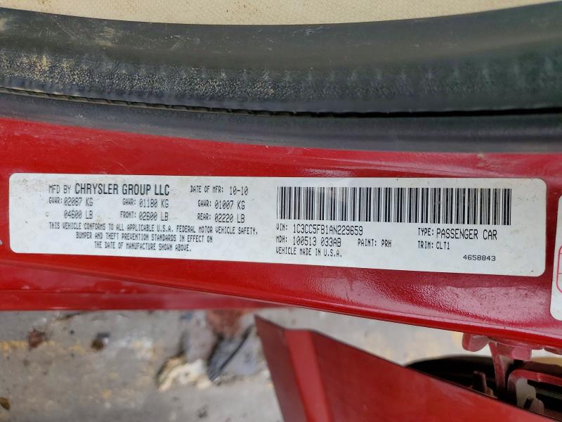 Продажа на аукционе авто 2010 Chrysler Sebring, vin: 1C3CC5FB1AN229659, номер лота: 54220676