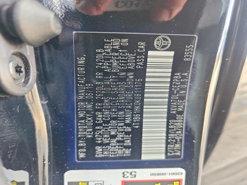 Продажа на аукционе авто 2019 Toyota Camry, vin: 4T1B61HK0KU811176, номер лота: 54954866