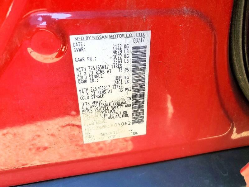 Aukcja sprzedaży 2017 Nissan Rogue, vin: 5N1AT2MV9HC805062, numer aukcji: 52146766