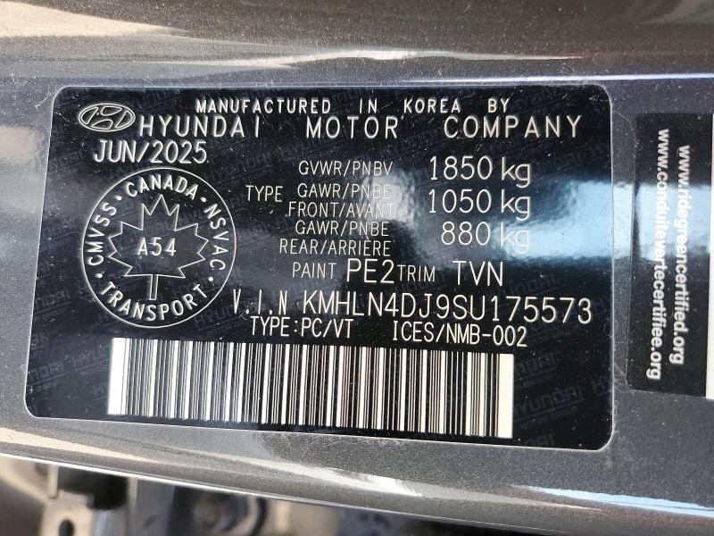 Продажа на аукционе авто 2025 Hyundai Elantra, vin: KMHLN4DJ9SU175573, номер лота: 55112176
