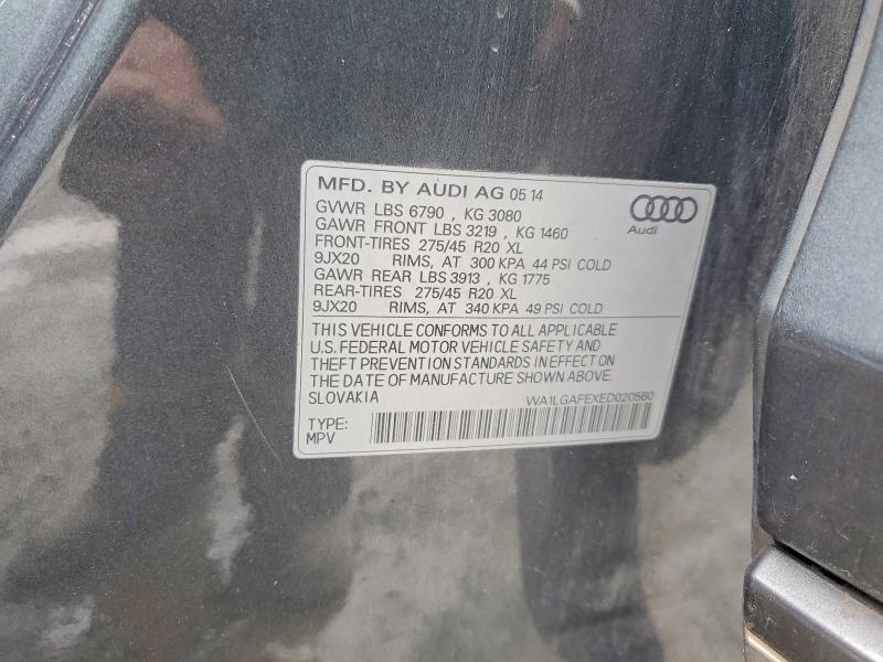Aukcja sprzedaży 2014 Audi Q7, vin: WA1LGAFEXED020560, numer aukcji: 53738966