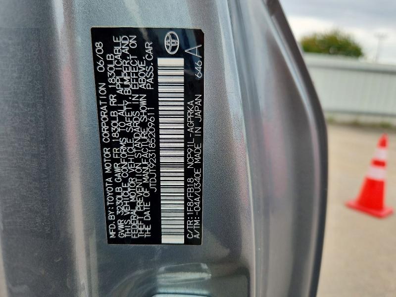 54388886 :رقم المزاد ، JTDJT923185209611 vin ، 2008 Toyota Yaris مزاد بيع