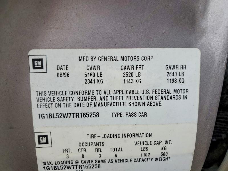 Продажа на аукционе авто 1996 Chevrolet Caprice, vin: 1G1BL52W7TR165258, номер лота: 53576576