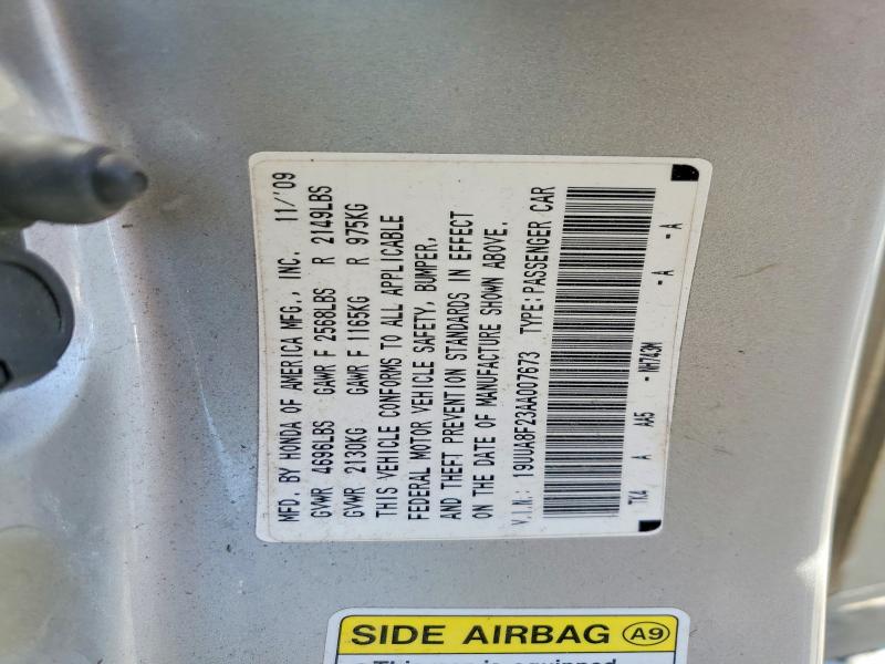 53301626 :رقم المزاد ، 19UUA8F23AA007673 vin ، 2010 Acura Tl مزاد بيع