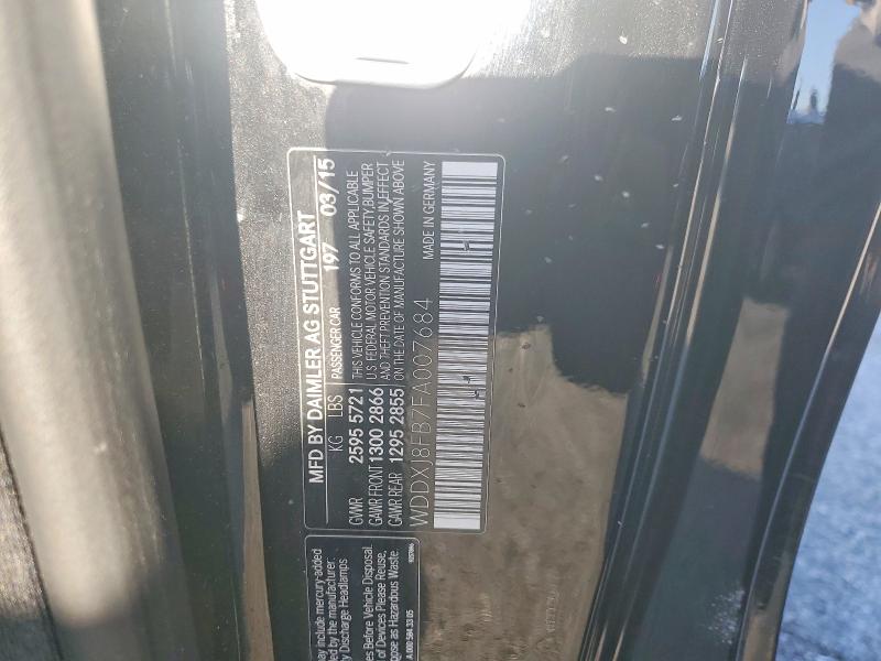 Продажа на аукционе авто 2015 Mercedes-benz S, vin: WDDXJ8FB7FA007684, номер лота: 54521956