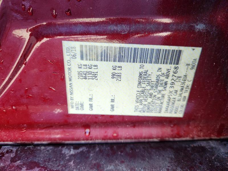 Aukcja sprzedaży 2018 Nissan Maxima, vin: 1N4AA6AP5JC392768, numer aukcji: 53643026