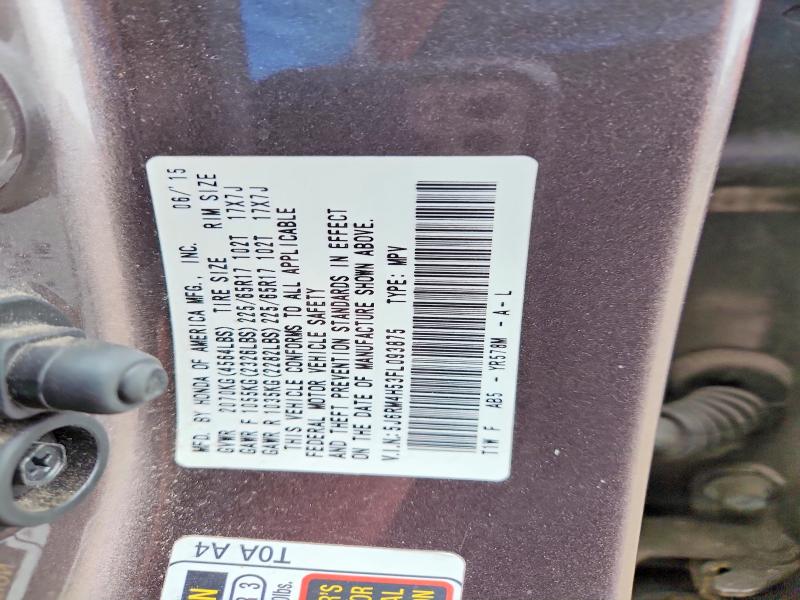 Продаж на аукціоні авто 2015 Honda Cr-v, vin: 5J6RM4H53FL093875, номер лоту: 53728086