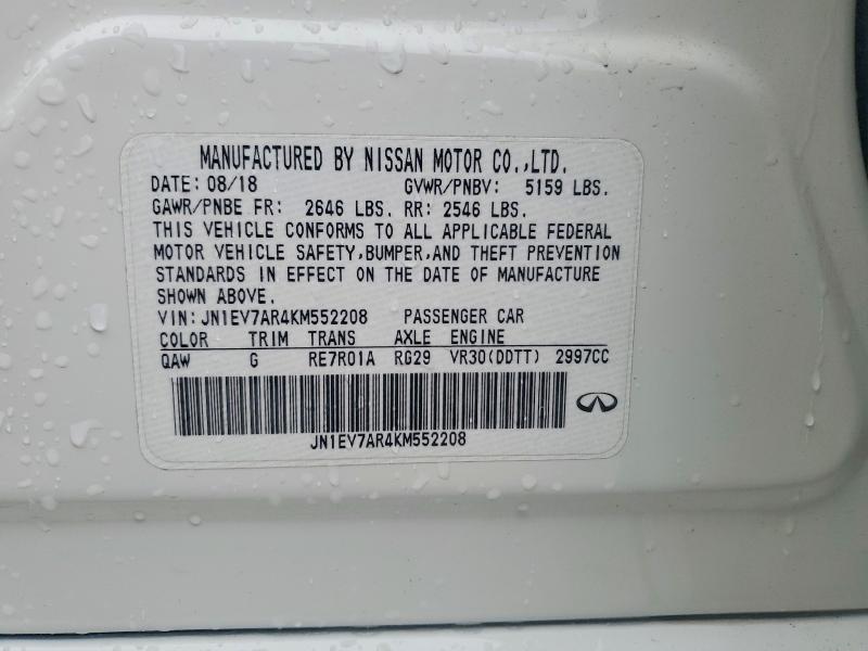 Продажа на аукционе авто 2019 Infiniti Q50, vin: JN1EV7AR4KM552208, номер лота: 51826246