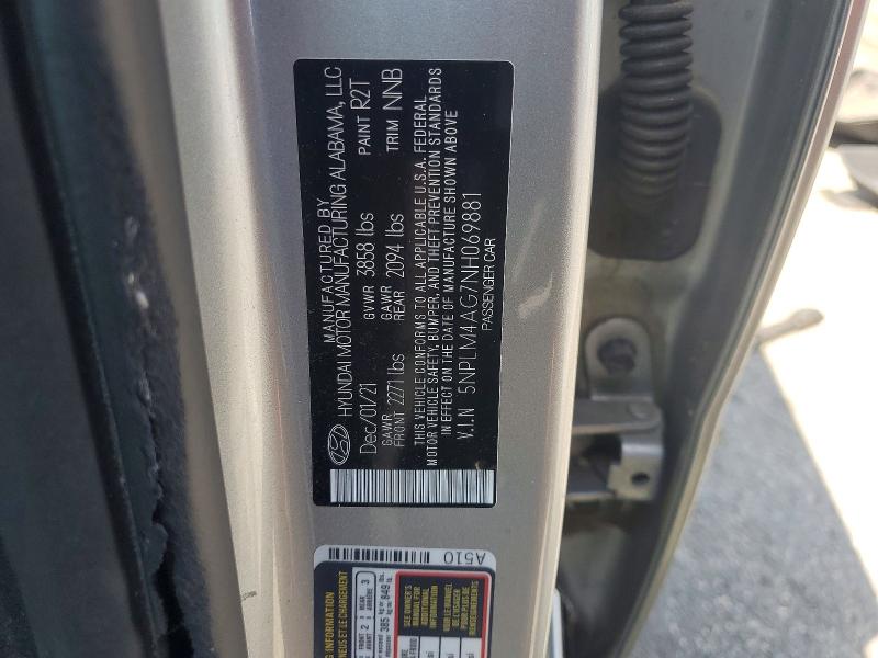 2022 Hyundai Elantra მანქანა იყიდება აუქციონზე, vin: 5NPLM4AG7NH069881, აუქციონის ნომერი: 54520066