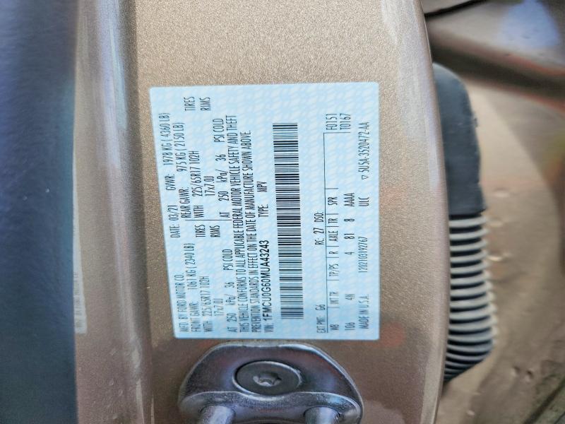 Продажа на аукционе авто 2021 Ford Escape, vin: 1FMCU0G60MUA43243, номер лота: 52037496