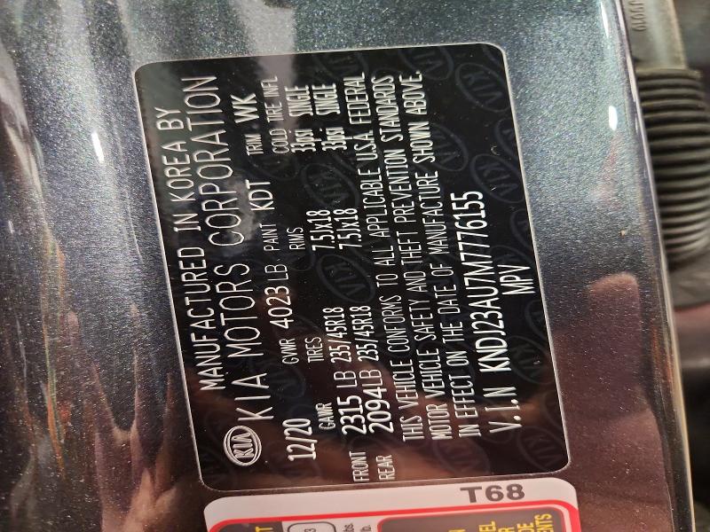 54891076 :رقم المزاد ، KNDJ23AU7M7776155 vin ، 2021 Kia Soul مزاد بيع