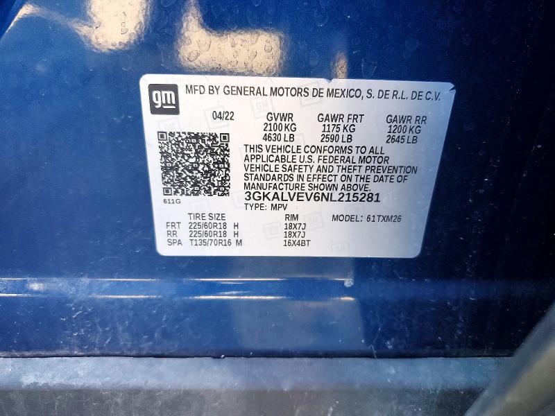 Продажа на аукционе авто 2022 Gmc Terrain, vin: 3GKALVEV6NL215281, номер лота: 52186306