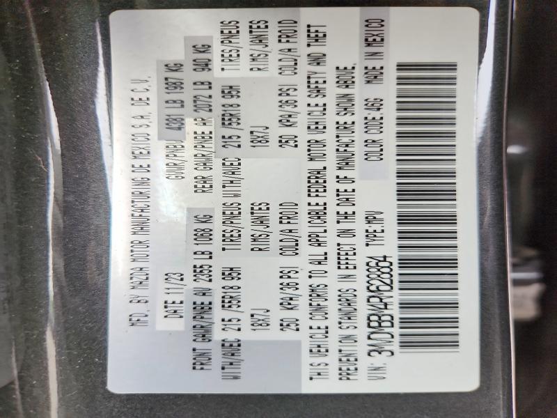 52008186 :رقم المزاد ، 3MVDMBBM4RM628864 vin ، 2024 Mazda Cx-30 مزاد بيع
