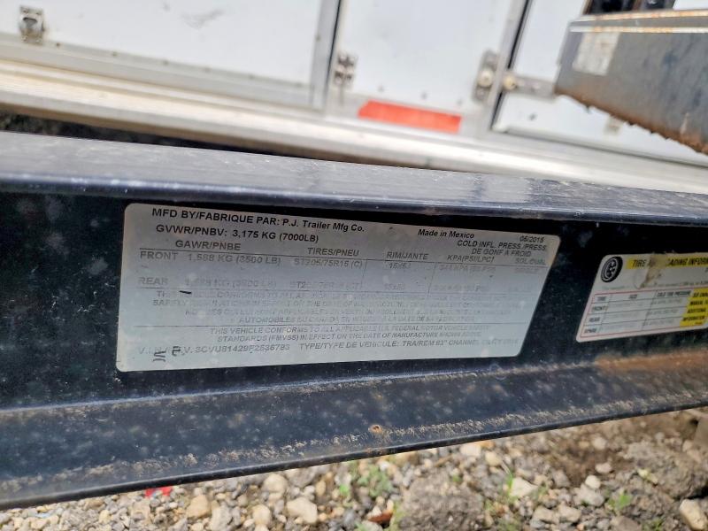 Aukcja sprzedaży 2015 Pj Trailers 83x14, vin: 3CVU81429F2536793, numer aukcji: 53525446