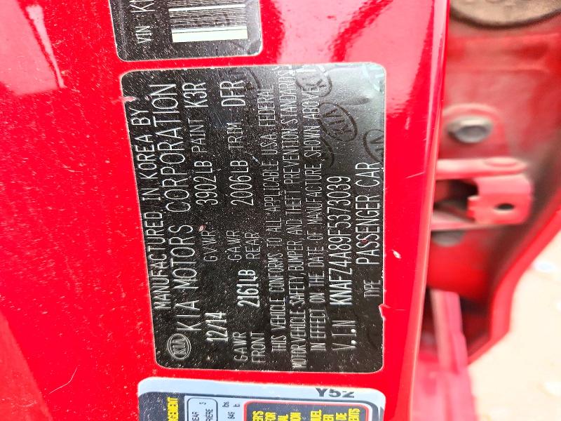 Продажа на аукционе авто 2015 Kia Forte, vin: KNAFZ4A89F5373039, номер лота: 52334626