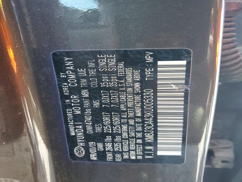 2019 Hyundai Tucson მანქანა იყიდება აუქციონზე, vin: KM8J3CA43KU005330, აუქციონის ნომერი: 51792316